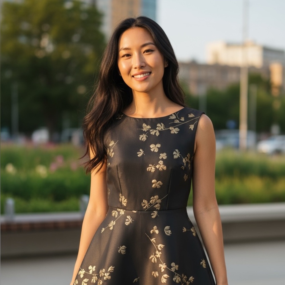 Black and Gold Dress from Darling Darlene’s Garments Collection